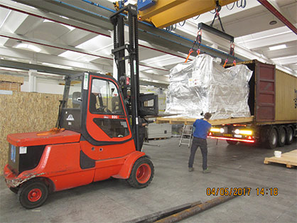 Pic: The denim warp preparation machines begin their journey from KARL MAYER ROTAL to Algeria (c) 2017 Karl Mayer Pic: The denim warp preparation machines begin their journey from KARL MAYER ROTAL to Algeria (c) 2017 Karl Mayer