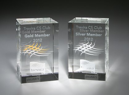 This is the Award presented for Trevira CS Gold and Silver Club Members. Photo © Trevira GmbH