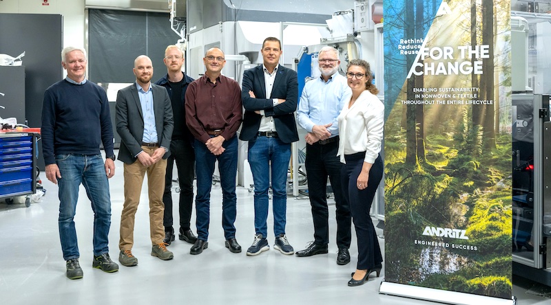 ANDRITZ and PulPac team members, from left to right: Ted Guidotti (Material Specialist, PulPac), Romain Mayon (Project Manager, ANDRITZ Perfojet), Felix Sjostrand (R&D Product Specialist, PulPac), Pascal Benassi (Technical Director, ANDRITZ Perfojet), Roberto Della Rovere (General Manager Operations & Technology, ANDRITZ Diatec), Peter Schnell (Sales Director, ANDRITZ Dan-Web), Tünde Deák (Platform Owner, PulPac) © 2024 Andritz ANDRITZ and PulPac team members, from left to right: Ted Guidotti (Material Specialist, PulPac), Romain Mayon (Project Manager, ANDRITZ Perfojet), Felix Sjostrand (R&D Product Specialist, PulPac), Pascal Benassi (Technical Director, ANDRITZ Perfojet), Roberto Della Rovere (General Manager Operations & Technology, ANDRITZ Diatec), Peter Schnell (Sales Director, ANDRITZ Dan-Web), Tünde Deák (Platform Owner, PulPac) © 2024 Andritz
