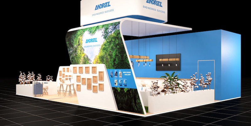 Booth design concept for Techtextil Frankfurt 2024 © ANDRITZ Booth design concept for Techtextil Frankfurt 2024 © ANDRITZ