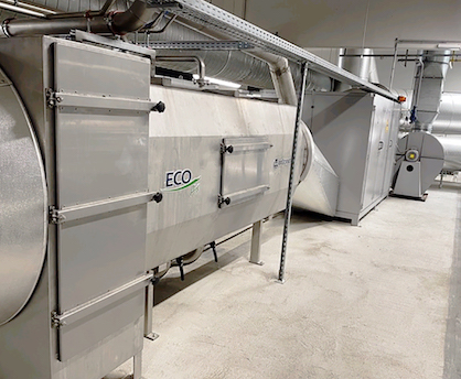 Pic 1: BRÜCKNER ECO-HEAT and ECO-AIR system on the stenter at FEINJERSEY (C) 2021 Brueckner Pic 1: BRÜCKNER ECO-HEAT and ECO-AIR system on the stenter at FEINJERSEY (C) 2021 Brueckner