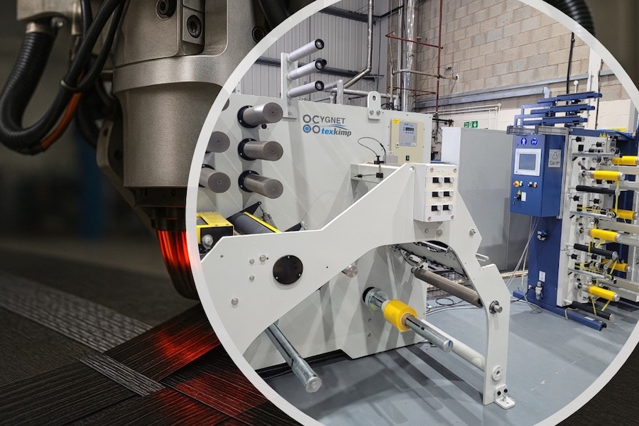 Cygnet Texkimp new prepreg tape slitting machine supports AFP and ATL operations. © 2025 BTMA Cygnet Texkimp new prepreg tape slitting machine supports AFP and ATL operations. © 2025 BTMA