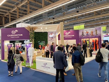 Carrington Textiles booth at Techtextil (c) 2022 Carrington Textiles Carrington Textiles booth at Techtextil (c) 2022 Carrington Textiles