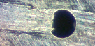 Under close review: Extreme close-up of a conventional jet strip Under close review: Extreme close-up of a conventional jet strip