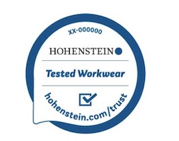 The Hohenstein Quality Label Tested Workwear is particularly suitable for workwear for workshops, the construction trade and all types of outdoor work, as well as workwear for the nursing profession, the kitchen sector and any indoor work. © Hohenstein The Hohenstein Quality Label Tested Workwear is particularly suitable for workwear for workshops, the construction trade and all types of outdoor work, as well as workwear for the nursing profession, the kitchen sector and any indoor work. © Hohenstein