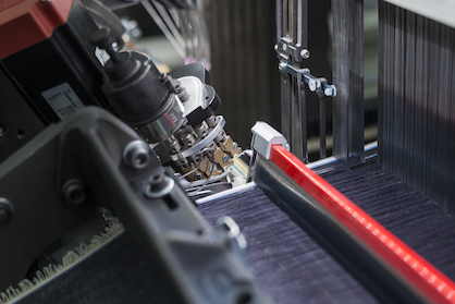 The breakthrough mechatronic device iSAVER® developed by Itemalab in 2018 that allows weavers to save up to 1.000 Kg of cotton thus establishing a new benchmark in sustainable weaving (c) 2021 Itema Group The breakthrough mechatronic device iSAVER® developed by Itemalab in 2018 that allows weavers to save up to 1.000 Kg of cotton thus establishing a new benchmark in sustainable weaving (c) 2021 Itema Group