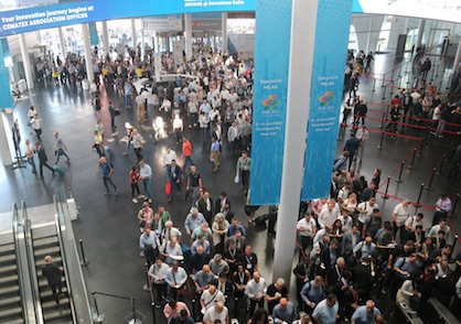 On the closing day of ITMA 2019 in Barcelona, the flags indicated the next event in Milan: ITMA 2023 (c) 2021 TexData International On the closing day of ITMA 2019 in Barcelona, the flags indicated the next event in Milan: ITMA 2023 (c) 2021 TexData International