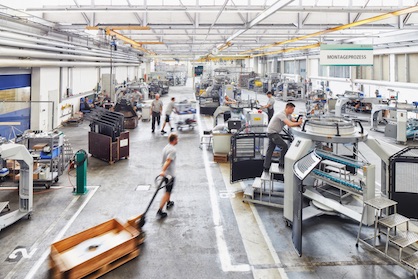 The Mayer & Cie. assembly line in Albstadt-Tailfingen Photo: Ralph Koch for Mayer & Cie.