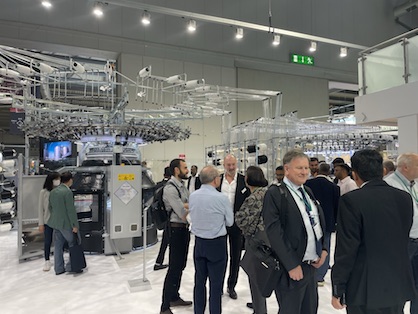 Visitors at the Mayer & Cie.-booth at ITMA 2023 (c) 2023 Mayer & Cie Visitors at the Mayer & Cie.-booth at ITMA 2023 (c) 2023 Mayer & Cie