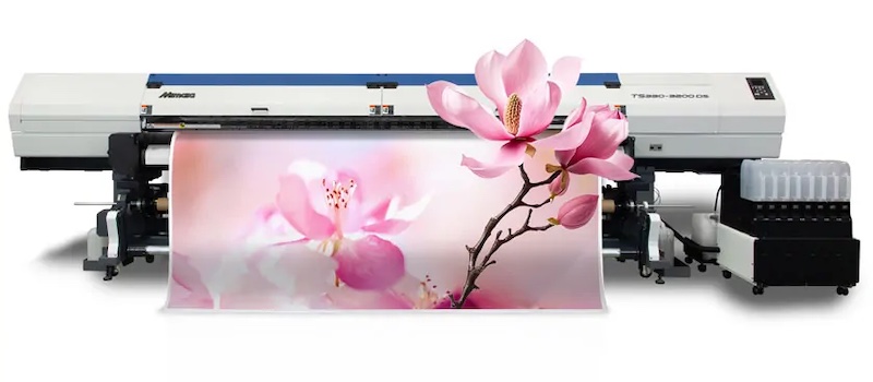Mimaki’s TS330-3200DS dual capabilites allows it to offer both direct sublimation printing on fabric and sublimation transfer printing on paper © 2024 Mimaki Mimaki’s TS330-3200DS dual capabilites allows it to offer both direct sublimation printing on fabric and sublimation transfer printing on paper © 2024 Mimaki