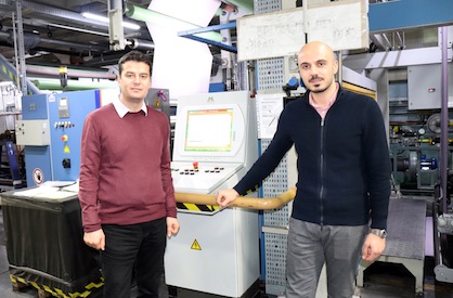Istanbul Boyahanesi plant manager Hakan Kaplan (left) and co-founder and director Kemal Taşkin (c) 2019 Monforts Istanbul Boyahanesi plant manager Hakan Kaplan (left) and co-founder and director Kemal Taşkin (c) 2019 Monforts