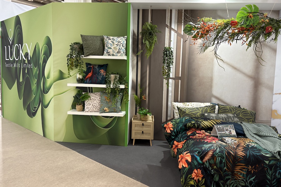 Lucky Textile Mills at the Frankfurt show. © 2026 Monforts