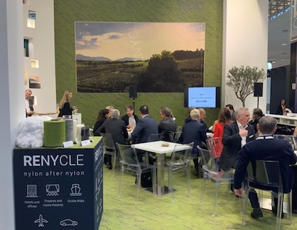 Promoting the new Renycle at Domotex (c) 2020 Radici 