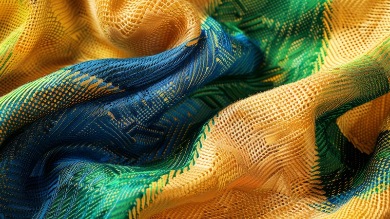 Fabric in Brasil colors for Febratex © 2024 Saurer Fabric in Brasil colors for Febratex © 2024 Saurer