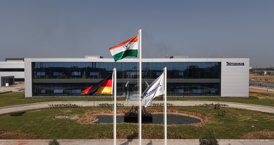 Trützschler’s state-of-the-art manufacturing plant in Sanand, India © 2025 Trützschler Trützschler’s state-of-the-art manufacturing plant in Sanand, India © 2025 Trützschler