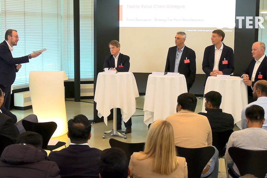 Uster hosted a dynamic panel discussion featuring representatives from across the value chain to address the challenges of recycled yarns at each production stage. © 2025 USTER Uster hosted a dynamic panel discussion featuring representatives from across the value chain to address the challenges of recycled yarns at each production stage. © 2025 USTER
