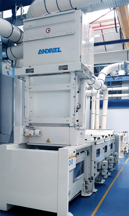 Pilot line for textile recycling at the ANDRITZ Laroche facilities © ANDRITZ Pilot line for textile recycling at the ANDRITZ Laroche facilities © ANDRITZ