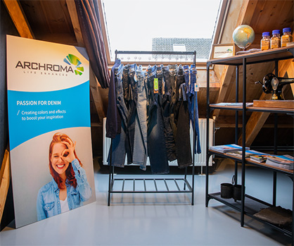 Archroma’s showcase at The Denim Window’s location in Amsterdam, Netherlands. (Photo: The Denim Window) Archroma’s showcase at The Denim Window’s location in Amsterdam, Netherlands. (Photo: The Denim Window)