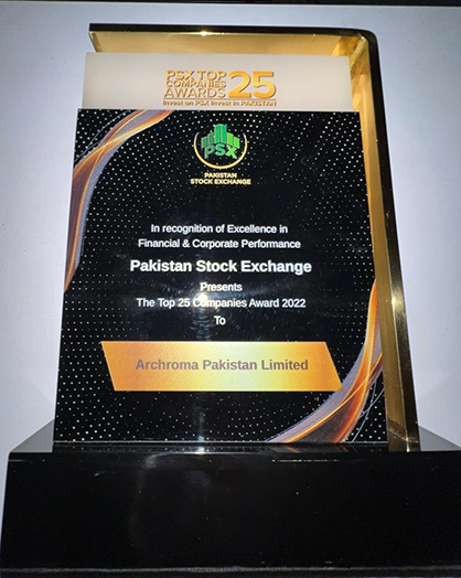 Archroma Pakistan honored in coveted PSX Awards. (Photo: Archroma) Archroma Pakistan honored in coveted PSX Awards. (Photo: Archroma)
