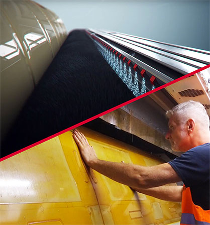 Baldwin’s unique FlexoCleanerBrush achieves unparalleled automatic cleaning results on high-graphics corrugated printing presses. © 2021 Baldwin Baldwin’s unique FlexoCleanerBrush achieves unparalleled automatic cleaning results on high-graphics corrugated printing presses. © 2021 Baldwin