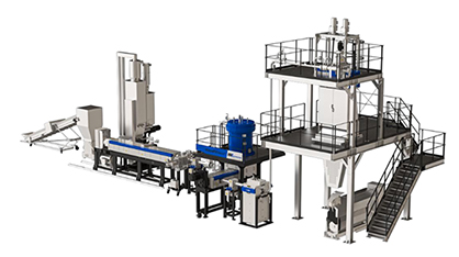 3D Rendering of VacuFil® Visco+ for fiber-to-fiber inline recycling © 2022 BB Engineering 3D Rendering of VacuFil® Visco+ for fiber-to-fiber inline recycling © 2022 BB Engineering