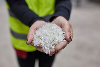 The new state-of-the-art plant produces the advanced solutions necessary for use in high-demanding plastic applications. Photo: © Borealis & TOMRA