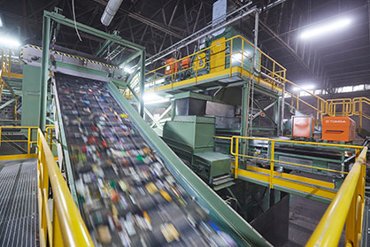The plant in Lahnstein, Germany, is one of the most advanced mechanical recycling plants when it comes to post-consumer polymer waste. Photo: © Borealis & TOMRA