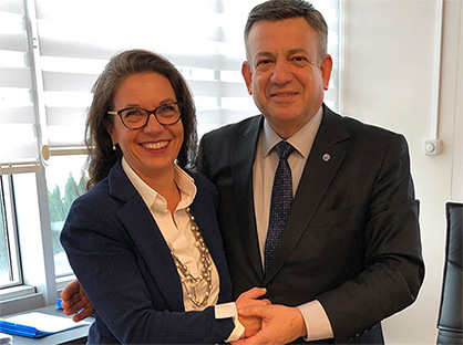 Regina Brückner, owner of BRÜCKNER und Ali Erdemo?lu, president of DINARSU (c) 2020 Brückner Regina Brückner, owner of BRÜCKNER und Ali Erdemo?lu, president of DINARSU (c) 2020 Brückner