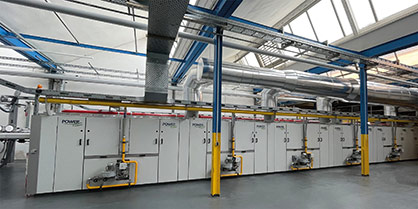 View of the stenter dryer © 2021 Brückner View of the stenter dryer © 2021 Brückner