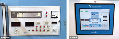 Radio frequency dryers fully rewired and equipped with new PLC control and sensors by Adaptive for FTS Dyers. © 2023 BTMA Radio frequency dryers fully rewired and equipped with new PLC control and sensors by Adaptive for FTS Dyers. © 2023 BTMA