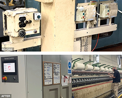 Spinning machine upgrade by Garnett Controls. © 2023 BTMA Spinning machine upgrade by Garnett Controls. © 2023 BTMA