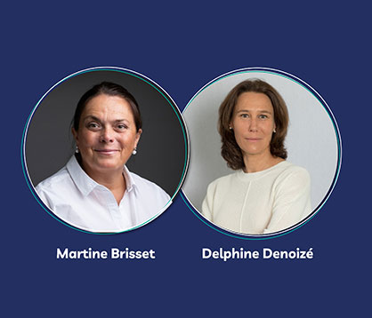 (L-R): Martine BRISSET (General Manager Biodegradation Division, Senior Vice President of Carbios Group, and Executive Committee Member) and Delphine DENOIZE (Innovation Programs Funding, Regulation and LCA Director, and Executive Committee Member) © 2023 Carbios (L-R): Martine BRISSET (General Manager Biodegradation Division, Senior Vice President of Carbios Group, and Executive Committee Member) and Delphine DENOIZE (Innovation Programs Funding, Regulation and LCA Director, and Executive Committee Member) © 2023 Carbios
