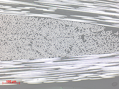 Microscopic cross-sectional view of the test specimen (c) 2020 Denkendorf Microscopic cross-sectional view of the test specimen (c) 2020 Denkendorf