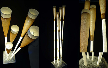Demonstration luminaire „FIVE STEMS“. Photo: DITF Demonstration luminaire „FIVE STEMS“. Photo: DITF