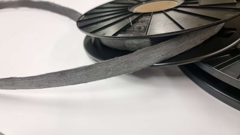 Developed “Infinity” rCF tape variant without trimming of the tape edges. © 2024 Photo: DITF Developed “Infinity” rCF tape variant without trimming of the tape edges. © 2024 Photo: DITF