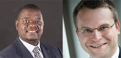 EDANA's Jacques Prigneaux and OUTLOOK speaker Raymond Chimhandamba assess the development of the AHP sector (c) 2019 Edana