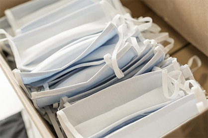 The high-quality and durable fabric for the surgical face masks is made by Getzner Textil. (Image: GTAG) The high-quality and durable fabric for the surgical face masks is made by Getzner Textil. (Image: GTAG)