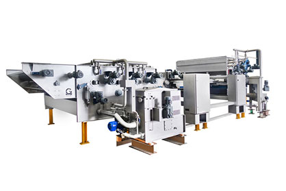 The Knit Mercer unit provides very low tension during caustic treatment and a homogeneous mercerizing effect. © 2023 Goller The Knit Mercer unit provides very low tension during caustic treatment and a homogeneous mercerizing effect. © 2023 Goller