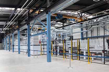 The new Customer and Technology Center in Egelsbach – Web forming section (c) 2019 Trützschler The new Customer and Technology Center in Egelsbach – Web forming section (c) 2019 Trützschler