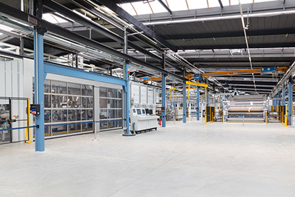 The new Customer and Technology Center in Egelsbach – Web bonding, drying and winding section (c) 2019 Trützschler The new Customer and Technology Center in Egelsbach – Web bonding, drying and winding section (c) 2019 Trützschler
