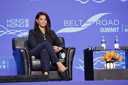Rania A. Al-Mashat, Minister of International Cooperation of Egypt, shared her insights on the potential of the Middle Eastern markets © 2023 HKTDC Rania A. Al-Mashat, Minister of International Cooperation of Egypt, shared her insights on the potential of the Middle Eastern markets © 2023 HKTDC