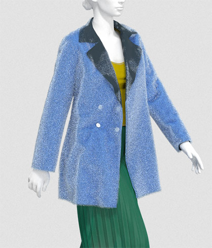 Optimized digital material parameters enable a realistic 3D simulation of properties such as the texture or opacity of clothing fabrics used. © Hohenstein Optimized digital material parameters enable a realistic 3D simulation of properties such as the texture or opacity of clothing fabrics used. © Hohenstein