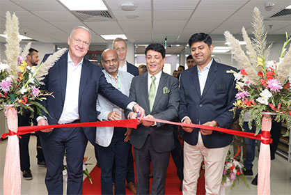 With the ceremonial opening the starting signal was given for the new leather & footwear laboratory at the laboratory site in Gurugram on November 11, 2022. © Hohenstein With the ceremonial opening the starting signal was given for the new leather & footwear laboratory at the laboratory site in Gurugram on November 11, 2022. © Hohenstein