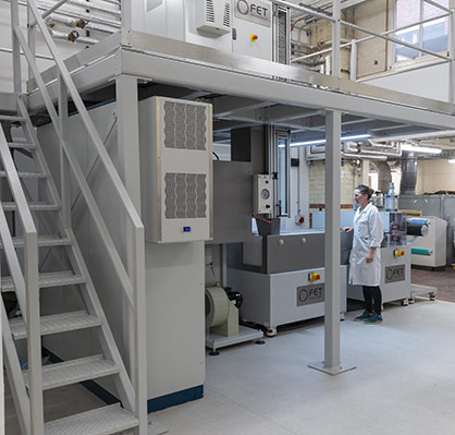 FET’s new spunbond line at University of Leeds. © 2021 FET