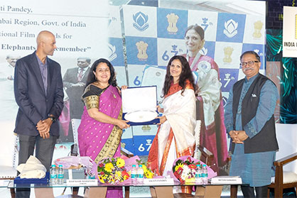 Felicitation of Ms. Swati Pandey was felicitated for Winning 67th National Film Award for Best Biographical Film © 2021 INDIA ITME