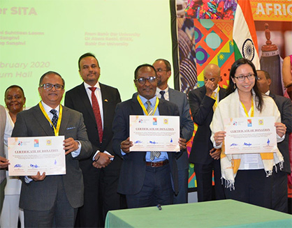 Mr. Ketan Sanghvi and Mr. Hemang Sanghvi Directors Laxmi Shuttle Looms and Dr. Abera Kechi, EiTEX, Bahir Dar University and Ms. Hanna Bucher, ITC (c) 2020 India ITME Society Mr. Ketan Sanghvi and Mr. Hemang Sanghvi Directors Laxmi Shuttle Looms and Dr. Abera Kechi, EiTEX, Bahir Dar University and Ms. Hanna Bucher, ITC (c) 2020 India ITME Society