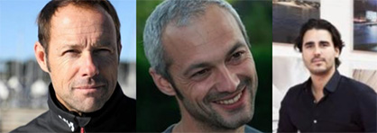 (f.l.t.r.)Thomas Coville, Solo sailor , Elie Cavenenc, Team Sodebo Voile and Maximiliano Arrocet, Architect (c) 2020 JEC (f.l.t.r.)Thomas Coville, Solo sailor , Elie Cavenenc, Team Sodebo Voile and Maximiliano Arrocet, Architect (c) 2020 JEC