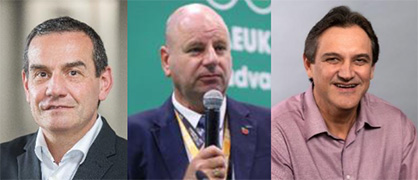 (f.l.t.r.) Hervé Gilibert, ArianeGroup , Alan Banks, Ford Motor Company and Marcio Sandri, Owens Corning (c) 2020 JEC (f.l.t.r.) Hervé Gilibert, ArianeGroup , Alan Banks, Ford Motor Company and Marcio Sandri, Owens Corning (c) 2020 JEC