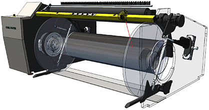 Position of the warp beam brake system © 2022 KARL MAYER Position of the warp beam brake system © 2022 KARL MAYER