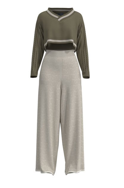 3D simulation flat knitting clothes © 2023 KARL MAYER 3D simulation flat knitting clothes © 2023 KARL MAYER